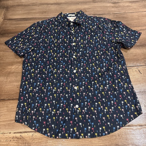 Original Penguin Other - Penguin Button Up Shirt Palm Trees Heritage Slim Fit Short Sleeve Mens‎ Medium